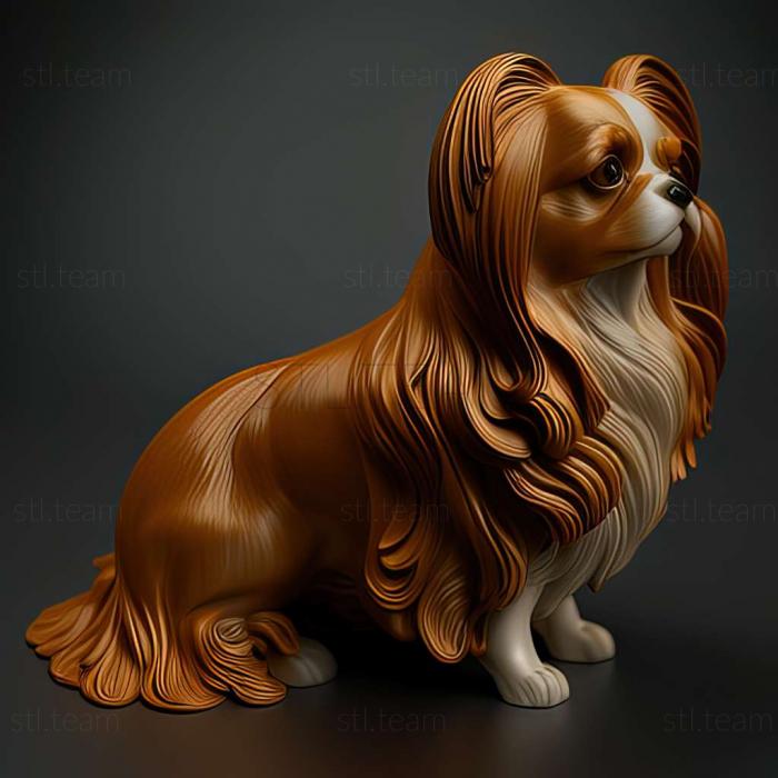 3D model Continental Toy Spaniel dog (STL)